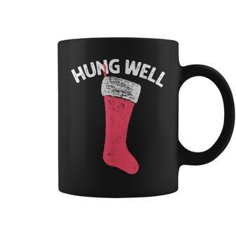 Hung Well Raunchy Christmas Dirty Christmas Party Joke Coffee Mug - Seseable