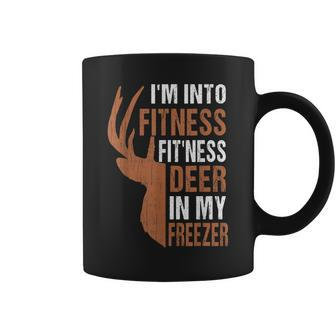 Hunting- I'm Into Fitness Deer Freezer Hunter Dad Coffee Mug - Seseable
