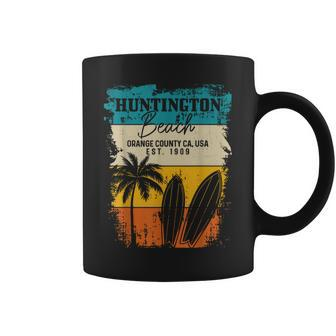 Huntington Beach Surfing Vintage Orange County California Coffee Mug - Seseable