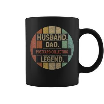 Husband Dad Postcard Collecting Legend Vintage Coffee Mug | Mazezy