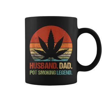 Husband Dad Pot Smoking Legend Funny Weed Dad Smoker Gift For Mens Gift For Women Coffee Mug | Mazezy