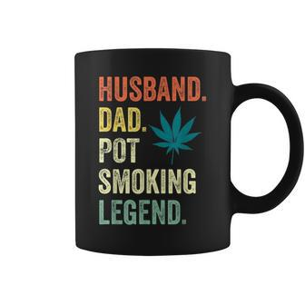 Husband Dad Pot Smoking Legend Weed Dad Smoker Fathers Day Coffee Mug | Mazezy