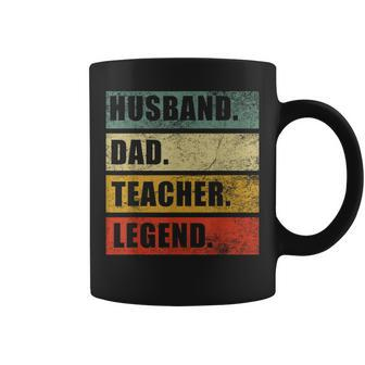 Husband Dad Teacher Legend Funny Fathers Day Teaching Coffee Mug | Mazezy DE