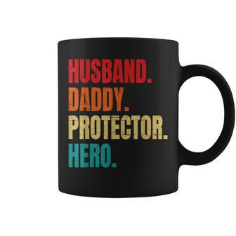 Husband Daddy Protector Hero Fathers Day Husband Birthday Coffee Mug | Mazezy