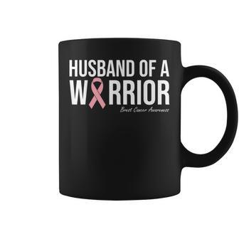 Husband Of Breast Cancer Survivor Awareness Pink Ribbon Dad Gift For Mens Coffee Mug | Mazezy