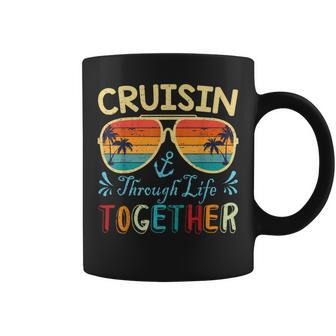 Husband Wife Cruise Vacation Cruisin' Through Life Together Coffee Mug | Mazezy UK