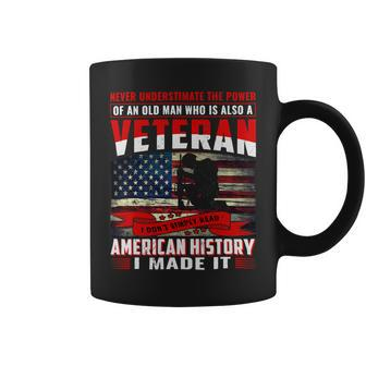 I Am A Dad Grandpa And A Veteran Nothing Scares Me Usa 106 Coffee Mug - Monsterry UK