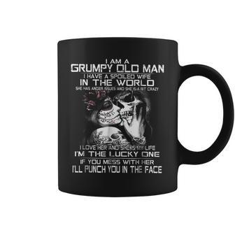 I Am A Grumpy Old Man I Have A Spoiled Wife In The World Old Man Funny Gifts Coffee Mug | Mazezy