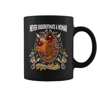 I Am Black History Never Underestimate A Woman Melanin Queen Coffee Mug - Seseable