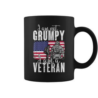 I Am Not Grumpy I Am A Veteran Patriotic Veteran Humor Coffee Mug - Seseable