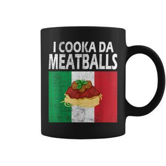 I Cooka Da Meatball Funny Italian Food Meme Humor Joke Italy Coffee Mug | Mazezy