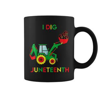 I Dig Junenth Fists Tractor Funny Toddler Boys Coffee Mug | Mazezy