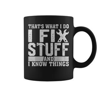 I Fix Stuff Funny Mechanic Engineer Handyman Fathers Day Coffee Mug | Mazezy UK
