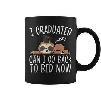 I Graduated Can I Go Back To Bed Now Humor Congratulations Coffee Mug | Mazezy