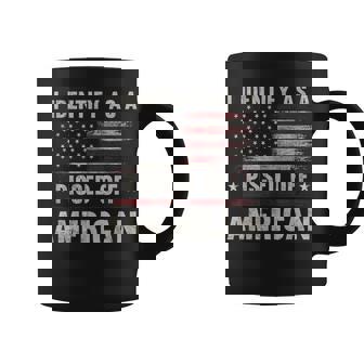 I Identify As Pissed Off American American Vintage Flag Coffee Mug | Mazezy