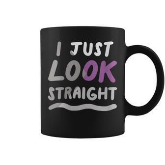 I Just Look Straight Demisexual Lgbtqia Pride Flag Coffee Mug | Mazezy