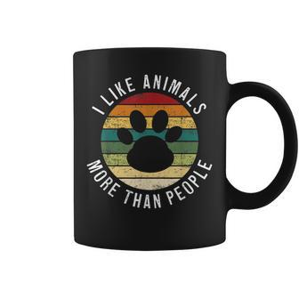 I Like Animals More Than People Funny Vegan Vegetarian Coffee Mug - Thegiftio UK