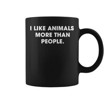 I Like Animals More Than People Offensive Humorous Vegan Coffee Mug - Thegiftio UK