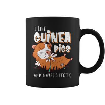 I Like Guinea Pigs And Maybe 3 People Design Rodent Lovers Coffee Mug - Monsterry AU