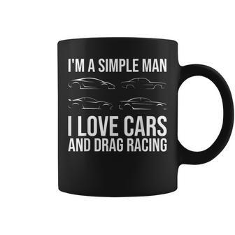 I Love Cars And Drag Racing Auto Enthusiast Muscle Car Guy Coffee Mug - Thegiftio UK