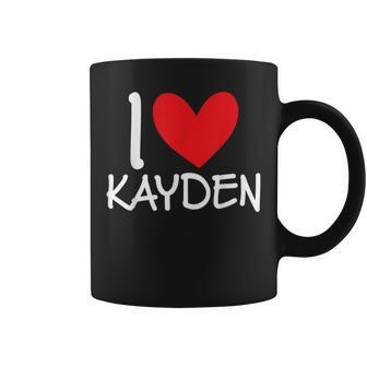I Love Kayden Name Personalized Men Guy Bff Friend Heart Coffee Mug | Mazezy