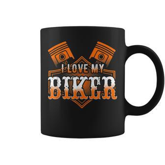 I Love My Biker | Motorcycle Wife Husband Partner Coffee Mug | Mazezy