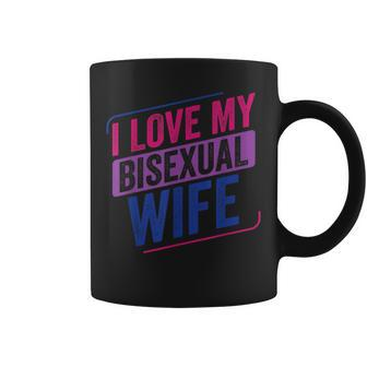I Love My Bisexual Wife Bi Pride Bisexual Flag Coffee Mug | Mazezy
