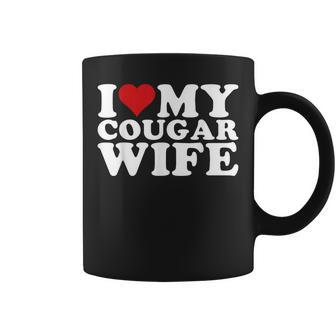 I Love My Cougar Wife I Heart My Cougar Wife Coffee Mug - Seseable