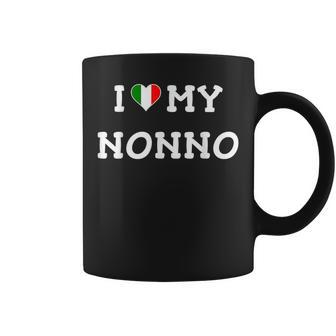 I Love My Nonno Italian Flag Heart T Coffee Mug | Mazezy