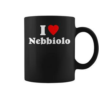 I Love Nebbiolo Retro Heart Italian Wine Lover Coffee Mug | Mazezy