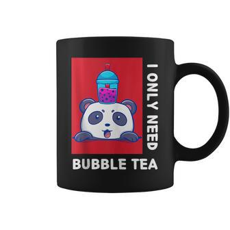 I Only Need Boba Milk Tea Cute Kawaii Panda Boba Milk Tea Coffee Mug | Mazezy