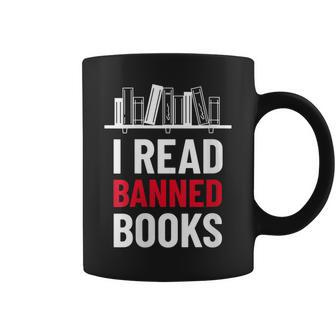 I Read Banned Books  Banned Books Week Librarian Bibliofile Coffee Mug
