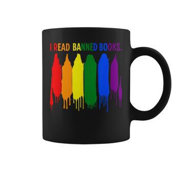 I Read Banned Books Week Rainbow Lgbt Book Lover Teacher Coffee Mug