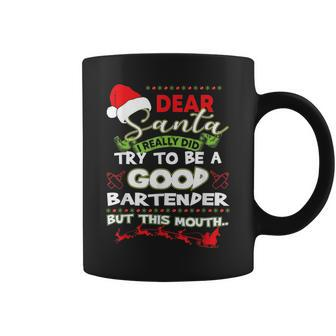 I Really Did Try To Be A Good Bartender Christmas Coffee Mug | Mazezy