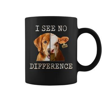 I See No Difference Vegetarian Vegan Cow And Dog Lover Coffee Mug | Mazezy