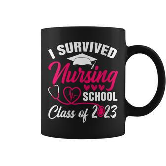 I Survived Nursing School Graduation Class Of 2023 Nurse Coffee Mug - Thegiftio UK