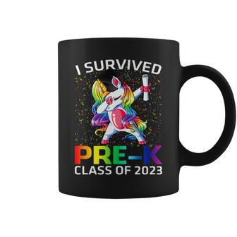 I Survived Prek Class Of 2023 Graduate Unicorn Coffee Mug | Mazezy