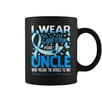 I Wear Light Blue For My Uncle Prostate Cancer Awareness Coffee Mug | Mazezy