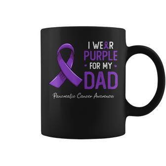 I Wear Purple For My Dad Pancreatic Cancer Awareness Month Coffee Mug | Mazezy