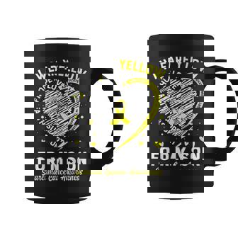 I Wear Yellow For My Son Sarcoma Cancer Awareness Coffee Mug | Mazezy