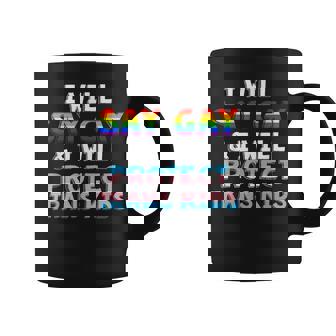 I Will Say Gay And I Will Protect Trans Kids Lgbt Gay Pride Coffee Mug | Mazezy