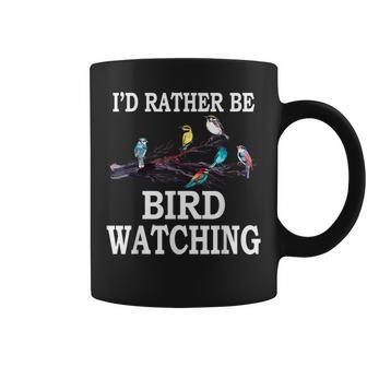 Id Rather Be Bird Watching Birding Bird Bird Watching Funny Gifts Coffee Mug | Mazezy