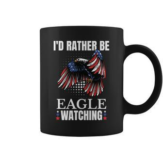 Id Rather Be Eagle Watching Birdwatching Bird Lover Birder Birdwatching Gifts Coffee Mug | Mazezy