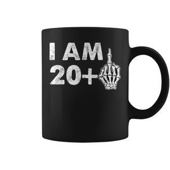 Im 21 Years Old Funny Skeleton Middle Finger 21St Birthday 21St Birthday Funny Gifts Coffee Mug | Mazezy