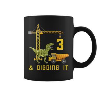 I'm 3 Dinosaur Construction Top Coffee Mug | Mazezy