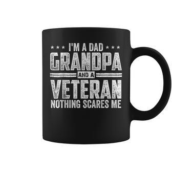 Im A Dad Grandpa And A Veteran Papa Husband Usa Flag Veteran Funny Gifts Coffee Mug | Mazezy