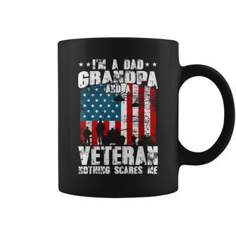 Im A Dad Grandpa And Veteran Fathers Day Papa Grandpa Veteran Funny Gifts Coffee Mug | Mazezy
