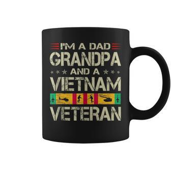 Im A Dad Grandpa And Vietnam Veteran Fathers Day Retro Coffee Mug - Seseable