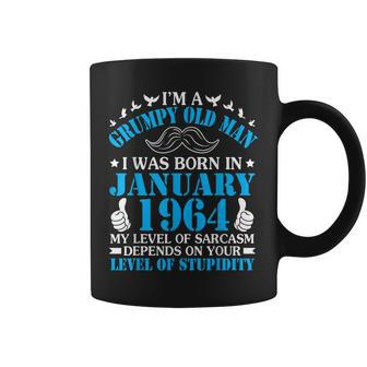 Im A Grumpy Old Man I Was Born In January 1964 Birthday Coffee Mug | Mazezy