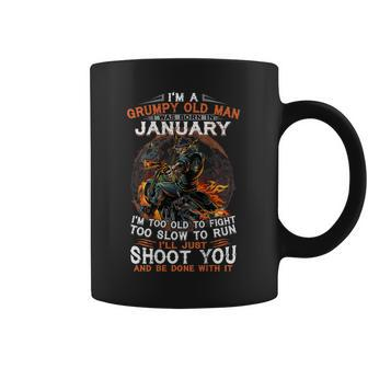 Im A Grumpy Old Man I Was Born In January Gift For Mens Coffee Mug | Mazezy
